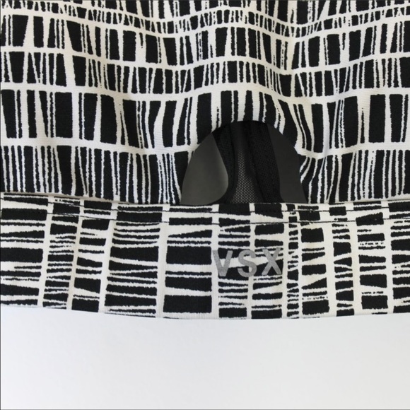 VSX Black White Y Sports Bra M - Picture 2 of 5